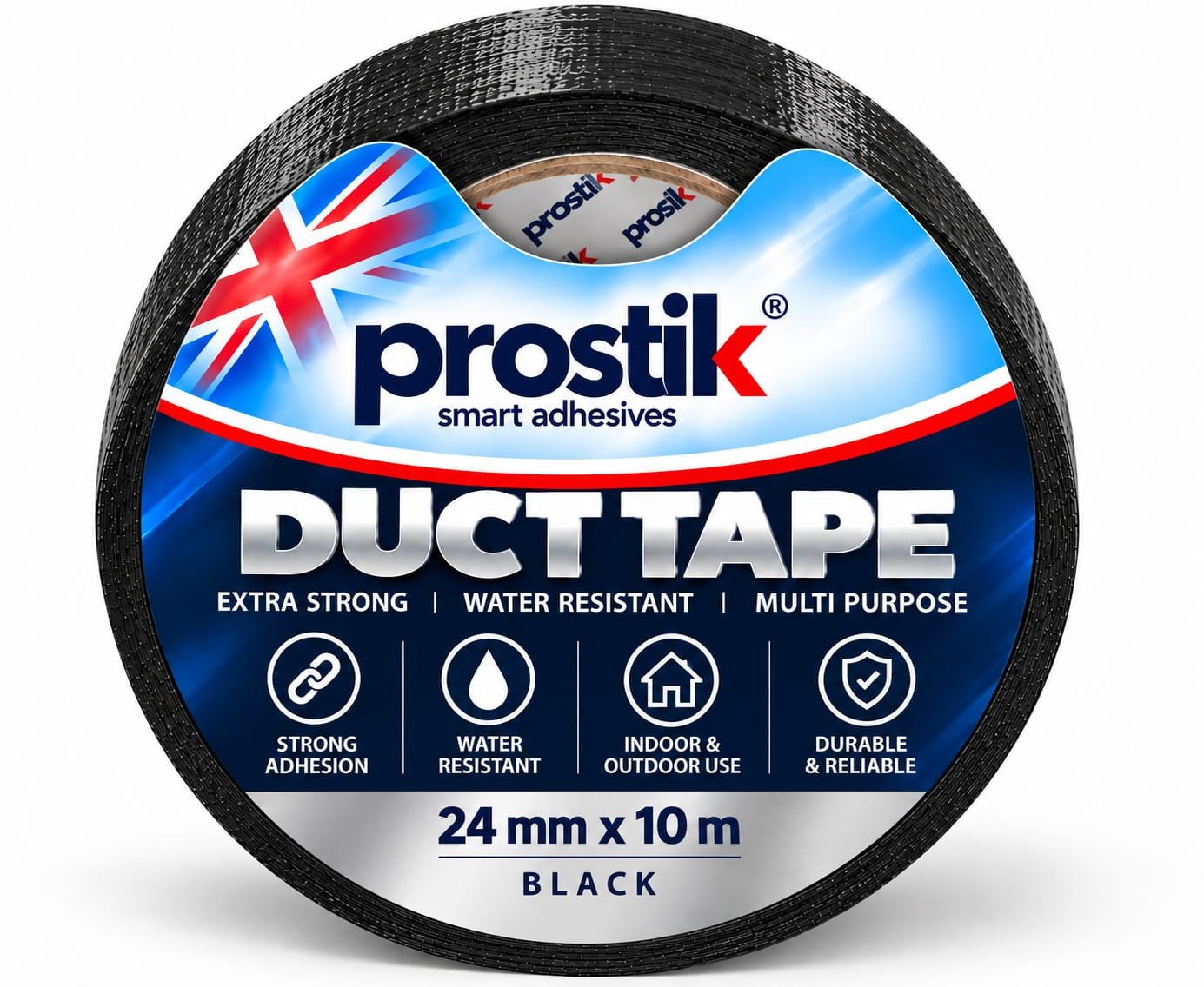 Prostik Black Duct Tape 24mm x 10m