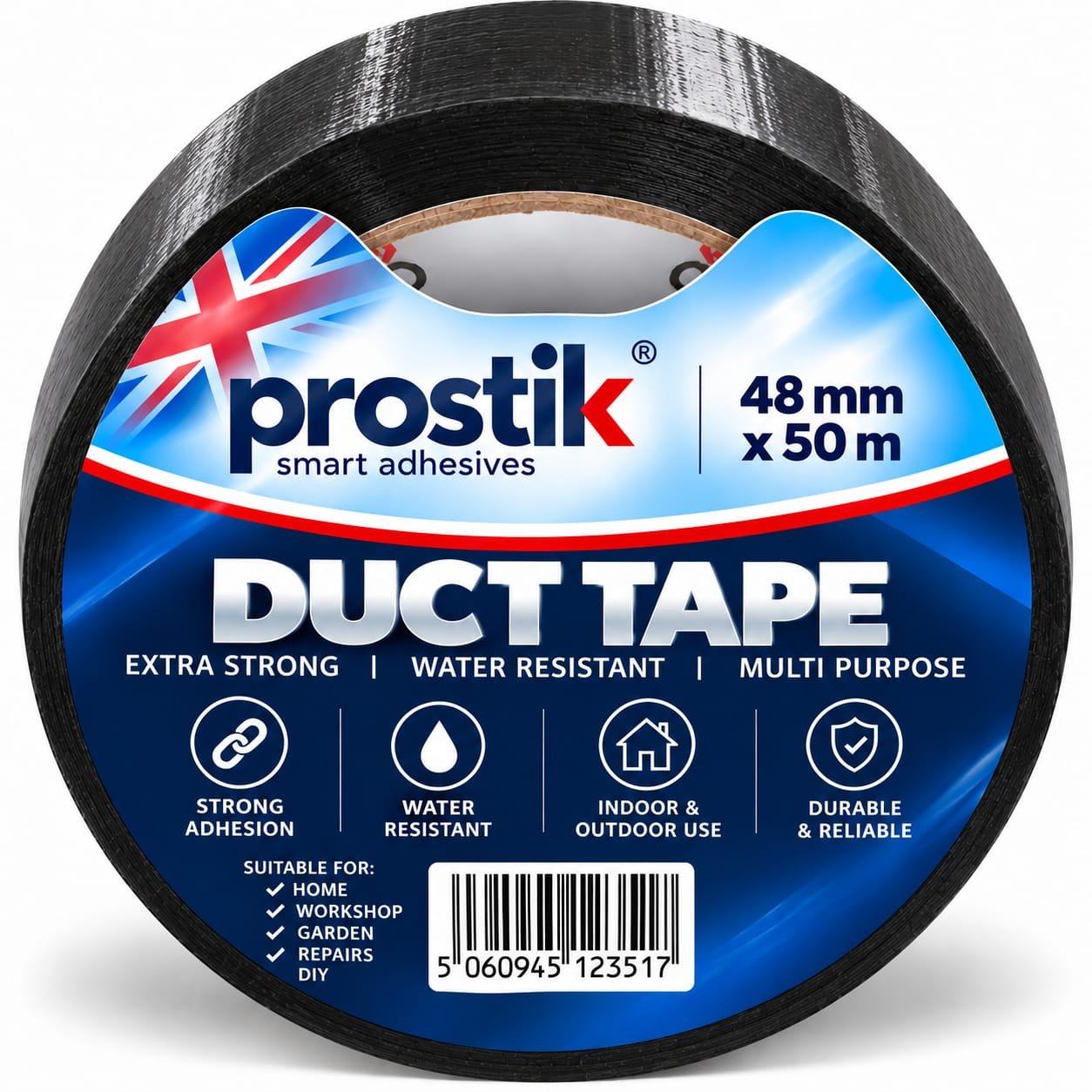 Prostik Black Duct Tape 48mm x 50m