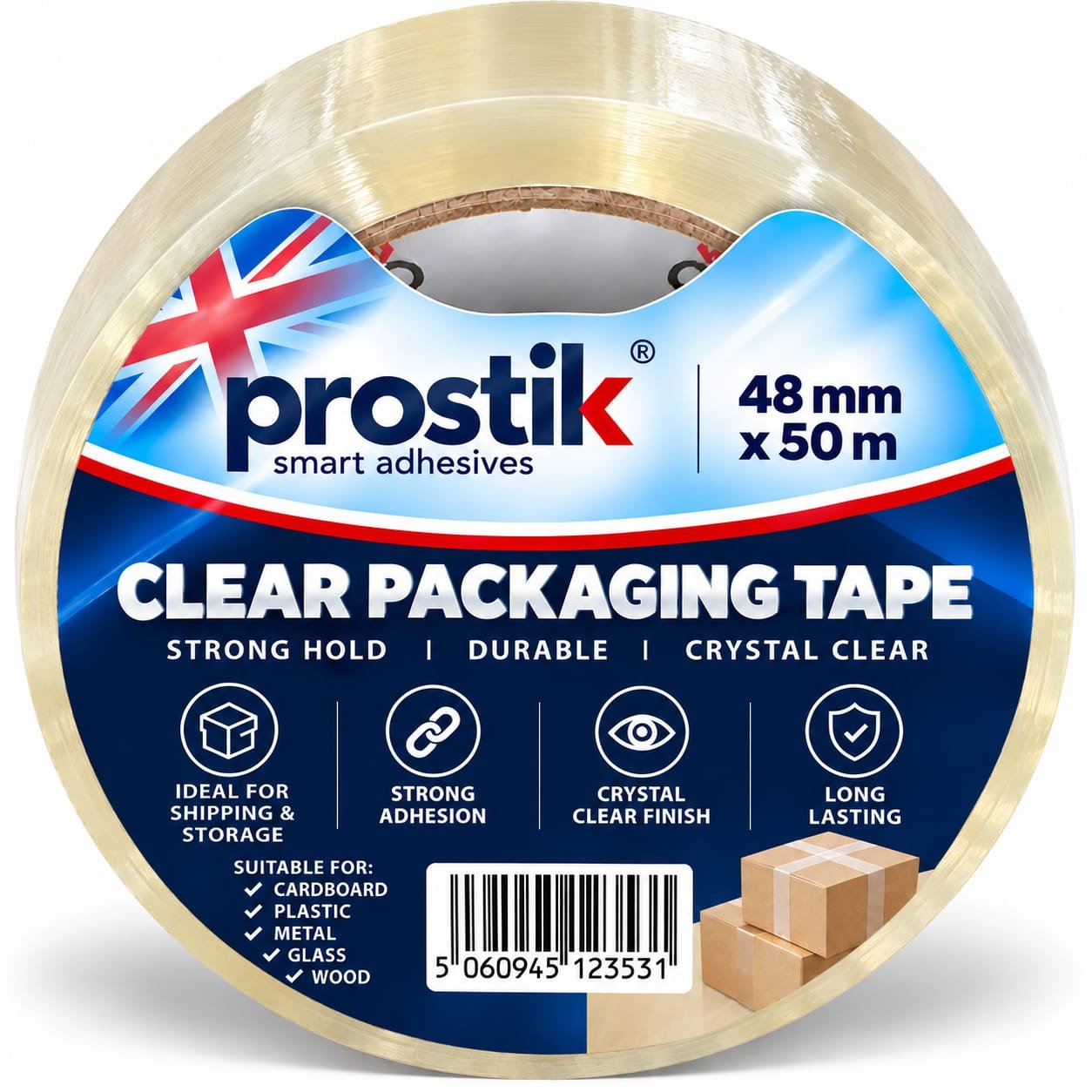 Prostik Clear Packaging Tape 48mm x 50m