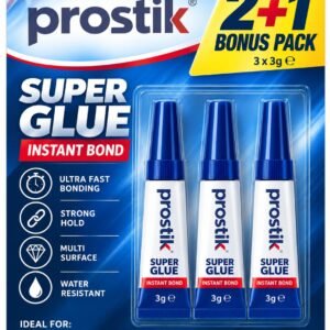 Prostik Super Glue Instant Bond 2+1 Bonus Pack